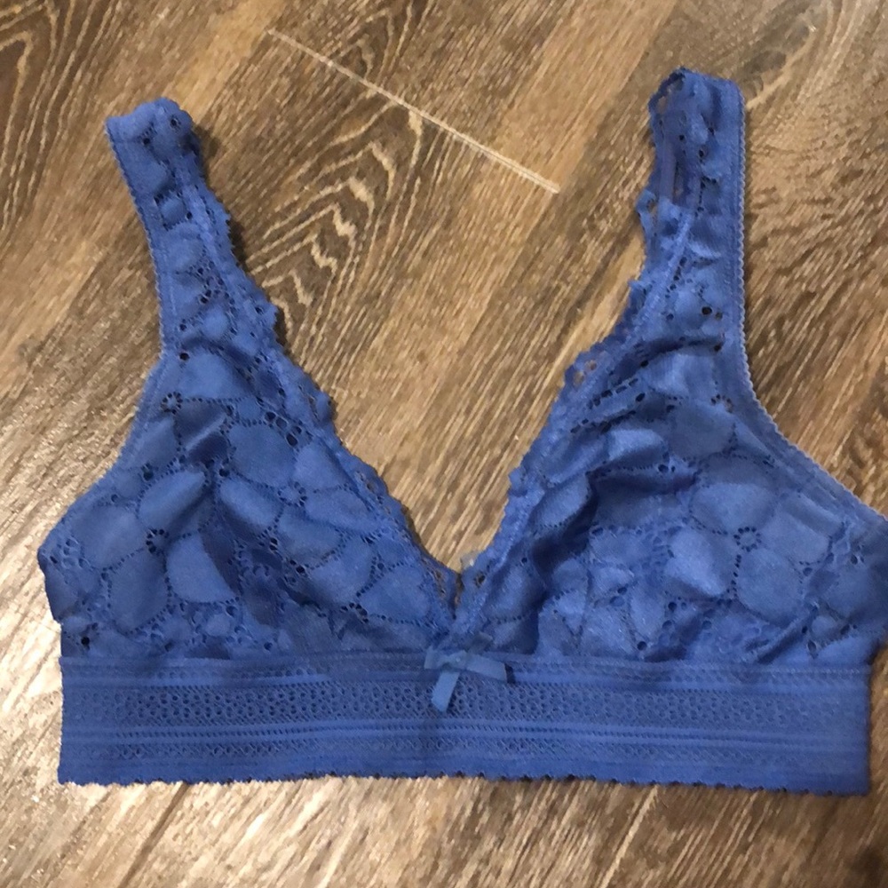Blue floral bralette